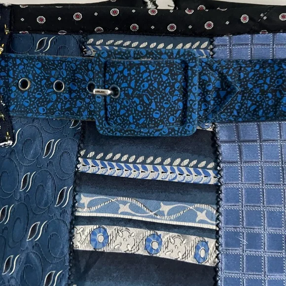 Dark Academia Whimsigoth Edgy Men Tie Mini Skirt with Belt Size Medium - Picture 2 of 7